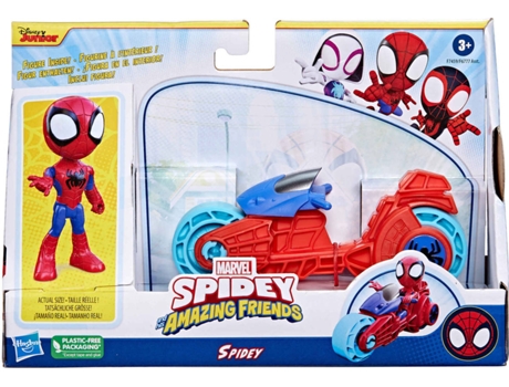 Marvel Spidey y Sus Sorprendentes Amigos Miles Morales con Moto