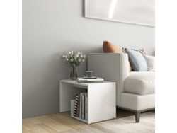 Mesa Auxiliar 59x36x38 Cm Derivados De Madera Blanco