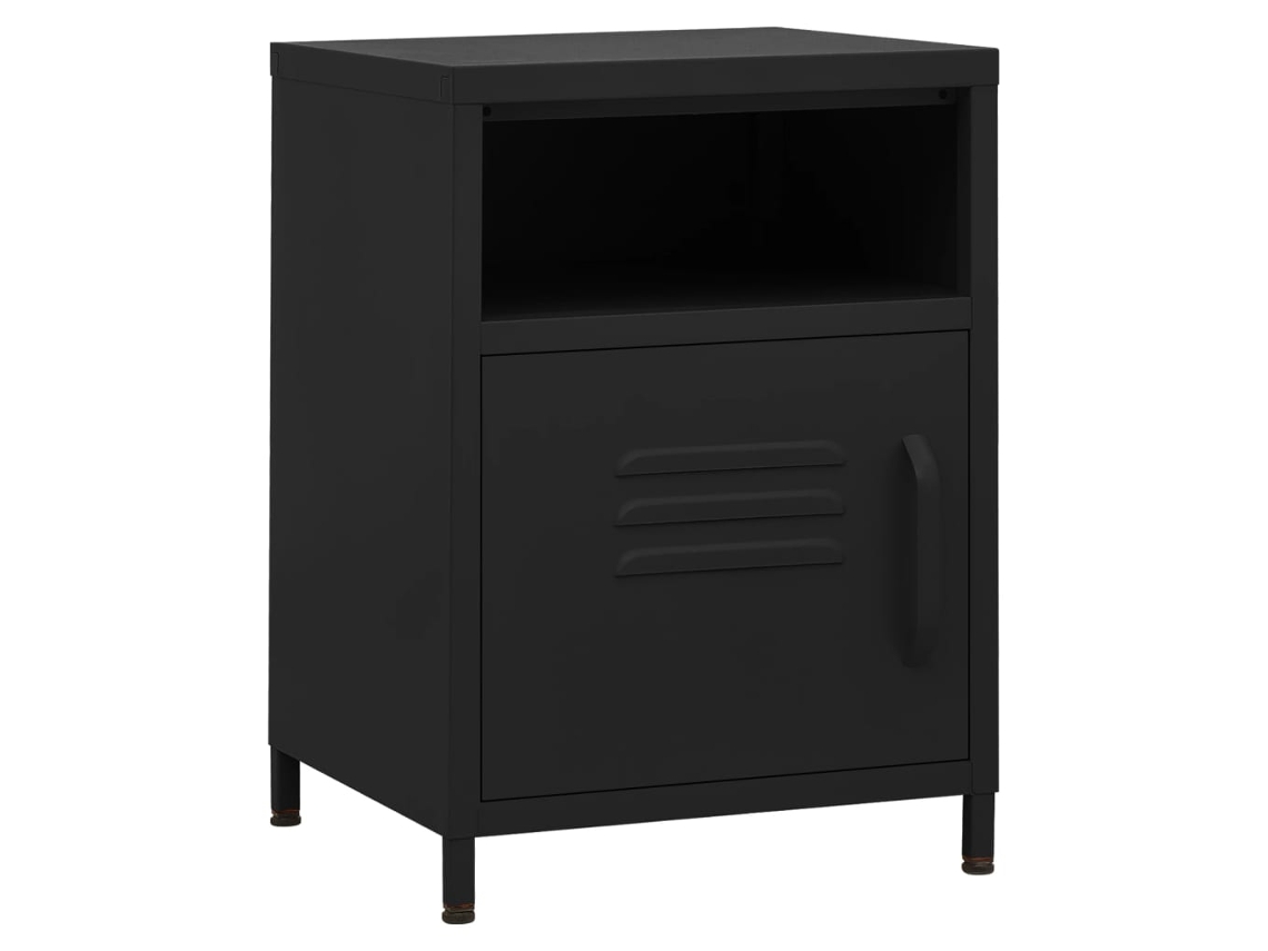 Mesa de Cabeceira LOVELY HOME Mesinha 35X35X51 Cm Aço Preto