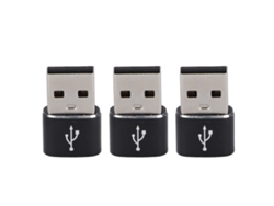 Adaptador USB 2.0 macho a USB C hembra que conecta una computadora portátil y un teléfono móvil