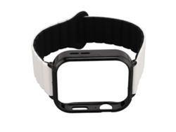Pulsera Magnética De Silicona Con Bisel Negro Para Reloj, Ajustable En 3 Posiciones.