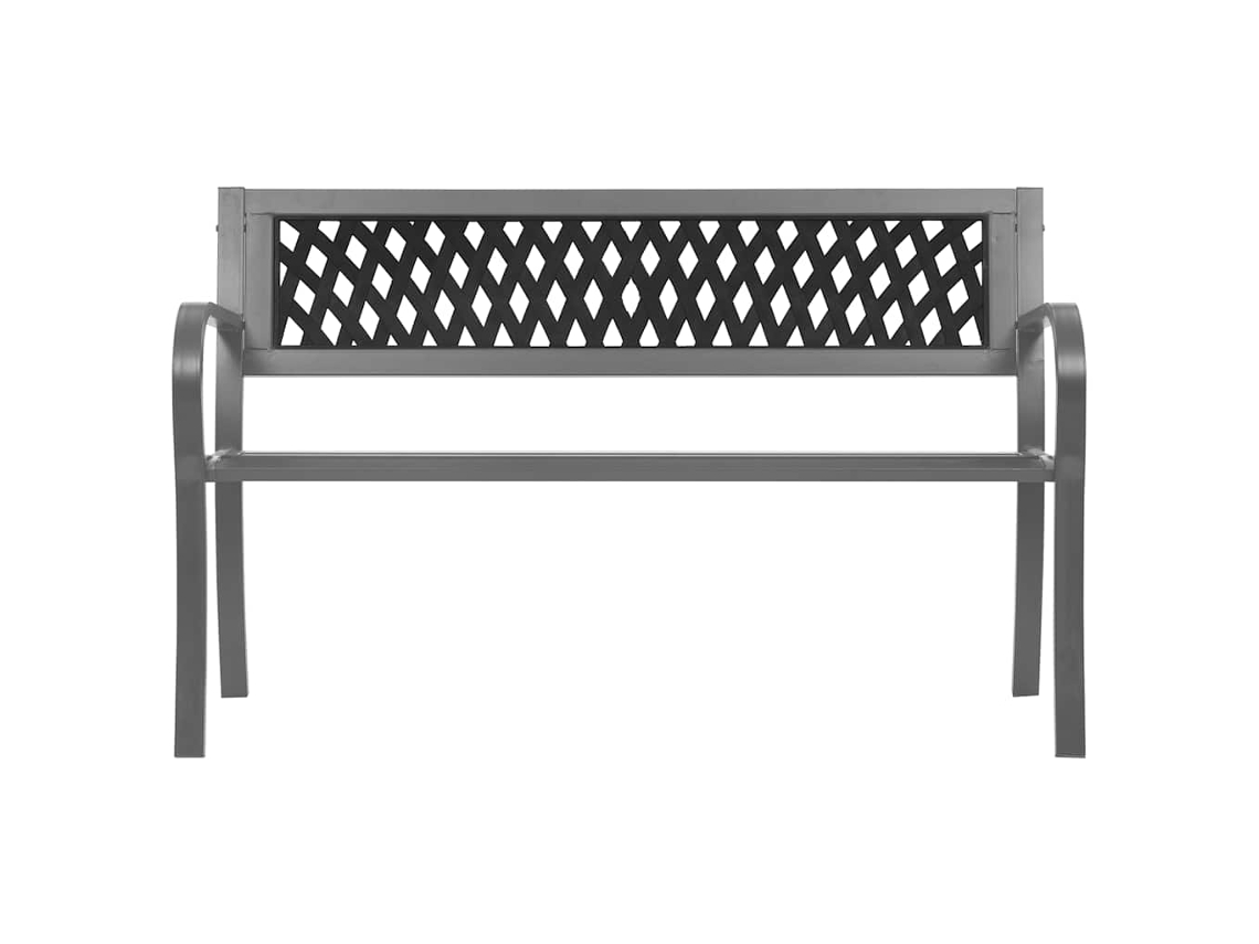 Maison Exclusive - Banco De Jardín Acero Negro 120 Cm