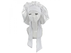 Dan26-gorro De Seda Satín Para Dormir Con Cinta Ajustable Protector De Cabello De Alta Calidad Lnm Blanco
