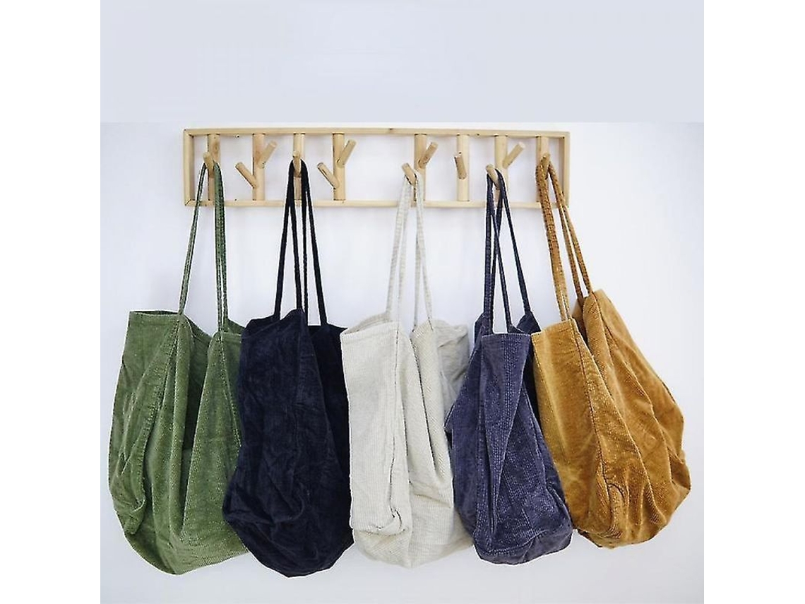 2026-bolsa Tote De Pana Para Mujer Con Capacidad Grande Y Bolsillo Interior, Casual Y Elegante Gris Oscuro