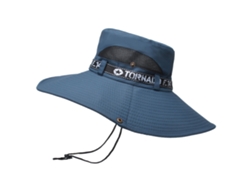 Sombrero De Pesca Transpirable De Algodón Y Poliéster Con Ala Ancha Para Hombre, Verano, Montañismo, Azul Marino.