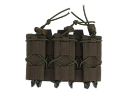 Urbannova-funda Triple Mag Molle 9mm Apertura Abierta Verde Corta