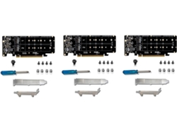 Tarjeta Elevadora De Servidor 2u Nvme Pcie X16 A M.2-key Nvmex4 Ssd De Doble Cara Para 4 Discos, Dividida.