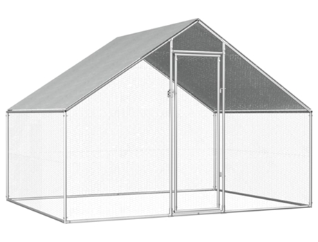 vidaXL Jaula gallinero de exterior de acero galvanizado 2,75x2x1,92 m