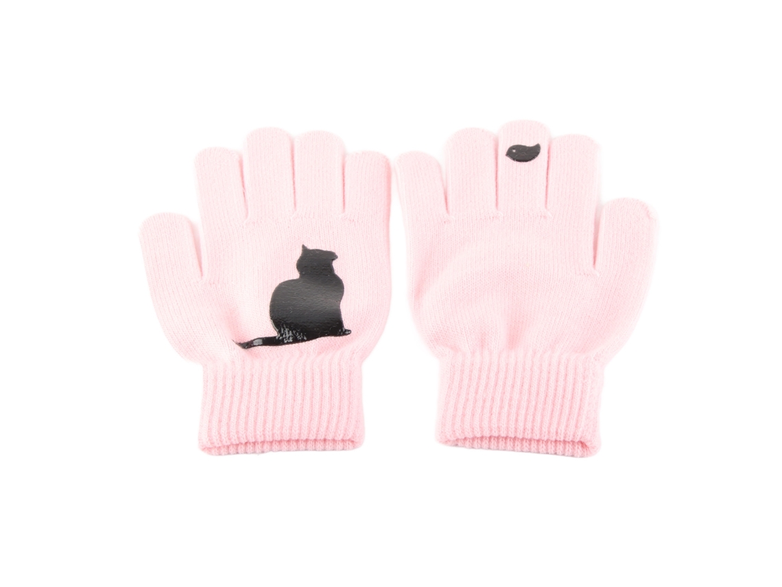 Guantes De Punto Acogedores Para Mujer Con Bonitos Estampados, Resistentes Al Frío Para Invierno Y Otoño.