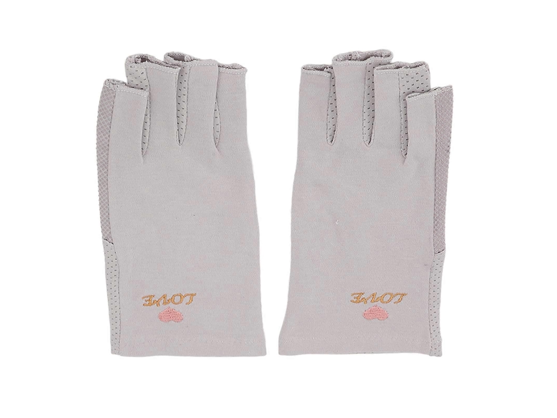 Guantes de manicura con protección UV, sin dedos, de algodón, para lámpara de uñas de gel, transpirables y elásticos GOKOCO