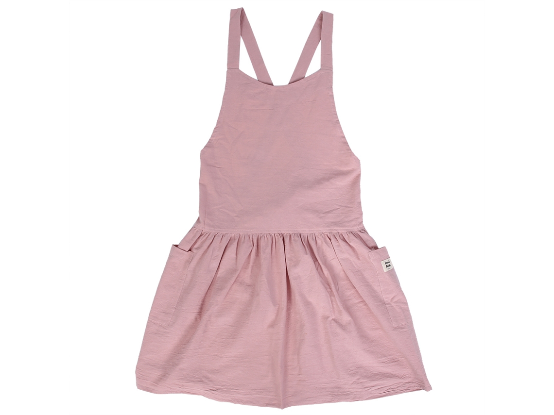 Delantal Femenino De Lino Para Cocina Delantal Antisuciedad Tipo Chaleco Color Rosa Pálido