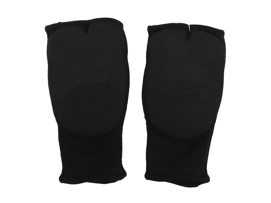 Guantes Internos De Boxeo Con Gel Antideslizante Mitad De Dedo Para Hombre Mujer Kickboxing Entrenamiento Negro Talla S