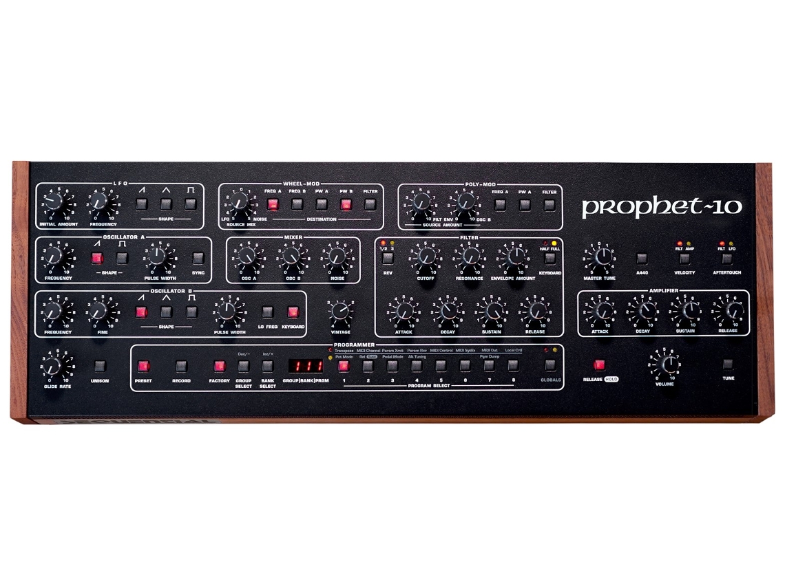 Sintetizador analógico polifónico de escritorio Sequential Prophet 10