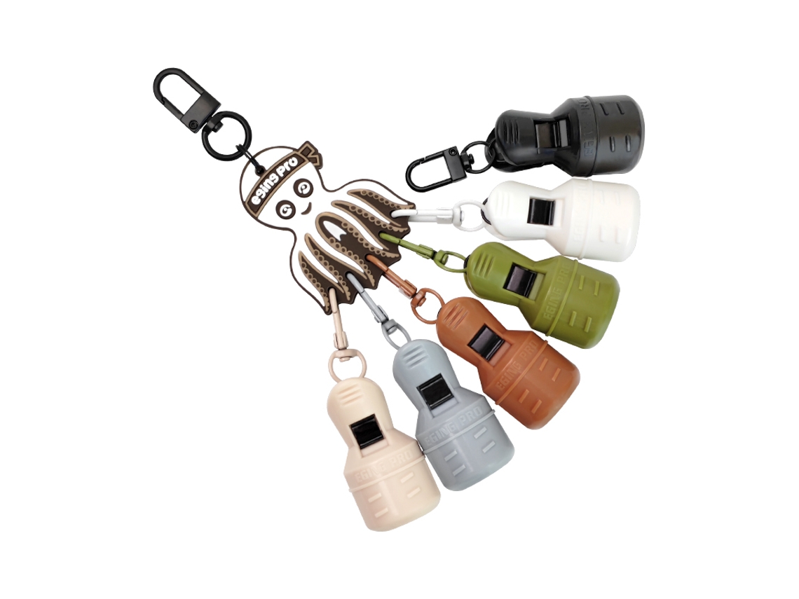 (blanco) 6 Fundas Para Cañas De Pescar Con Forma De Pulpo Y Mosquetones