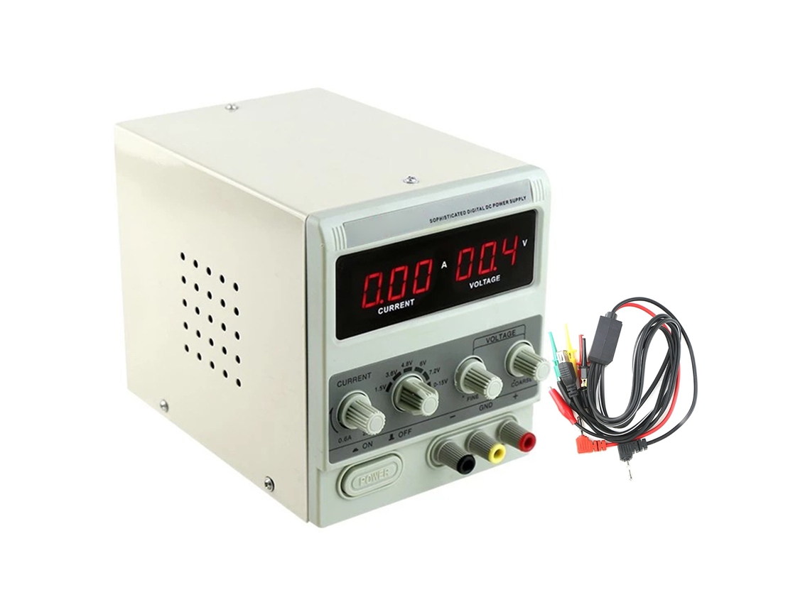 2026-fuente De Alimentación Dc De Banco Variable 15v 2a Regulada Con Display Digital Para Reparación De Móviles Y Portátiles