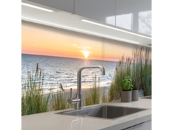 Paneles antisalpicaduras de cocina con temática solar - Naturaleza - Playa 500x80 cm