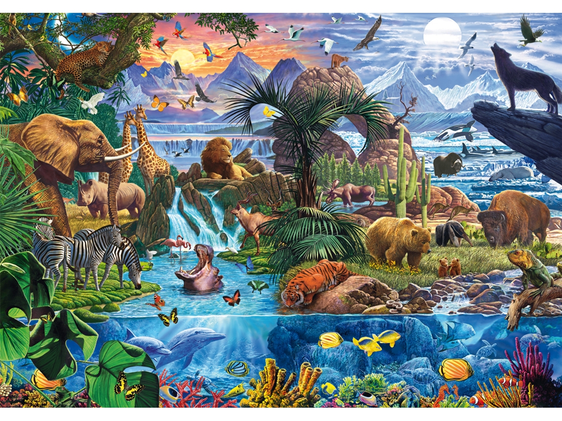 Rompecabezas Schmidt Animal World Panorama, 1500 piezas
