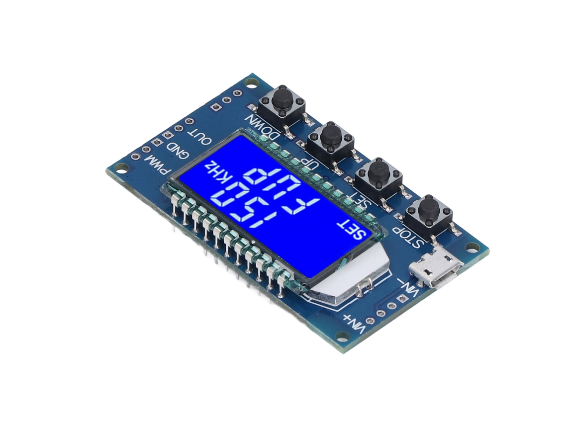 Módulo generador de señal rectangular de onda cuadrada de pulso PWM 2026as con LCD de frecuencia ajustable