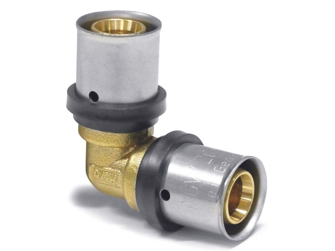 Codo de 90° Pressfitting 26x3 mm Conexión segura y certificada para tuberías multicapa Boni Shop