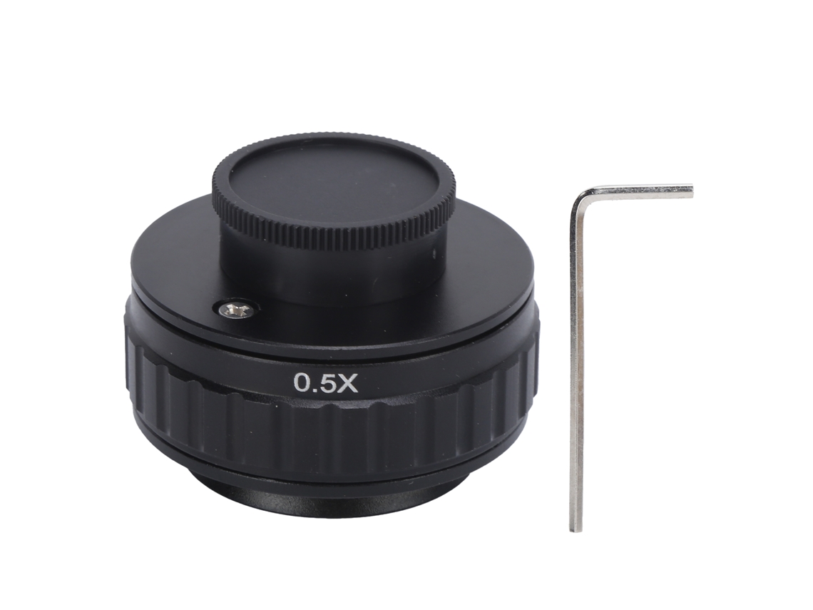 Adaptador De Lente De Montura C De 0,5x Y 38 Mm Para Microscopio Estereoscópico Trinocular Con Conexión Para Cámara Digital.