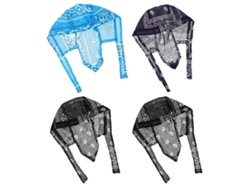Juego De 4 Gorros Pirata Ajustables 100% Algodón Para Quimioterapia.