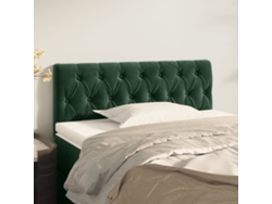 Cabecero De Terciopelo Verde Oscuro 100x7x78/88 Cm