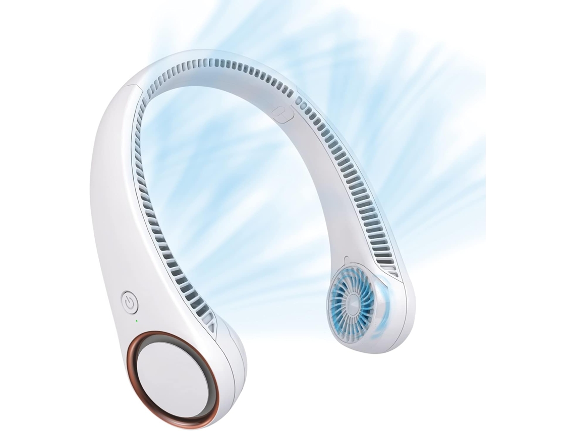 Ventilador Cuello 4000mah Tpe 72 Salidas Aire 360º Blanco