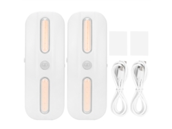 2026-lámpara Nocturna Usb 2cob Con Sensor De Movimiento Para Armario, Gabinete Y Pasillo Luz Morada Y Blanca