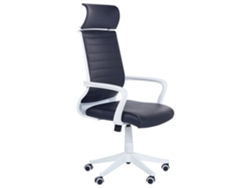 Silla de oficina BELIANI Leader de Piel sintética Negro 63x63x123