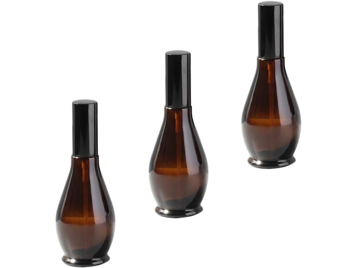 3 Botellas De Vidrio Con Pulverizador De Niebla Fina Para Cosméticos