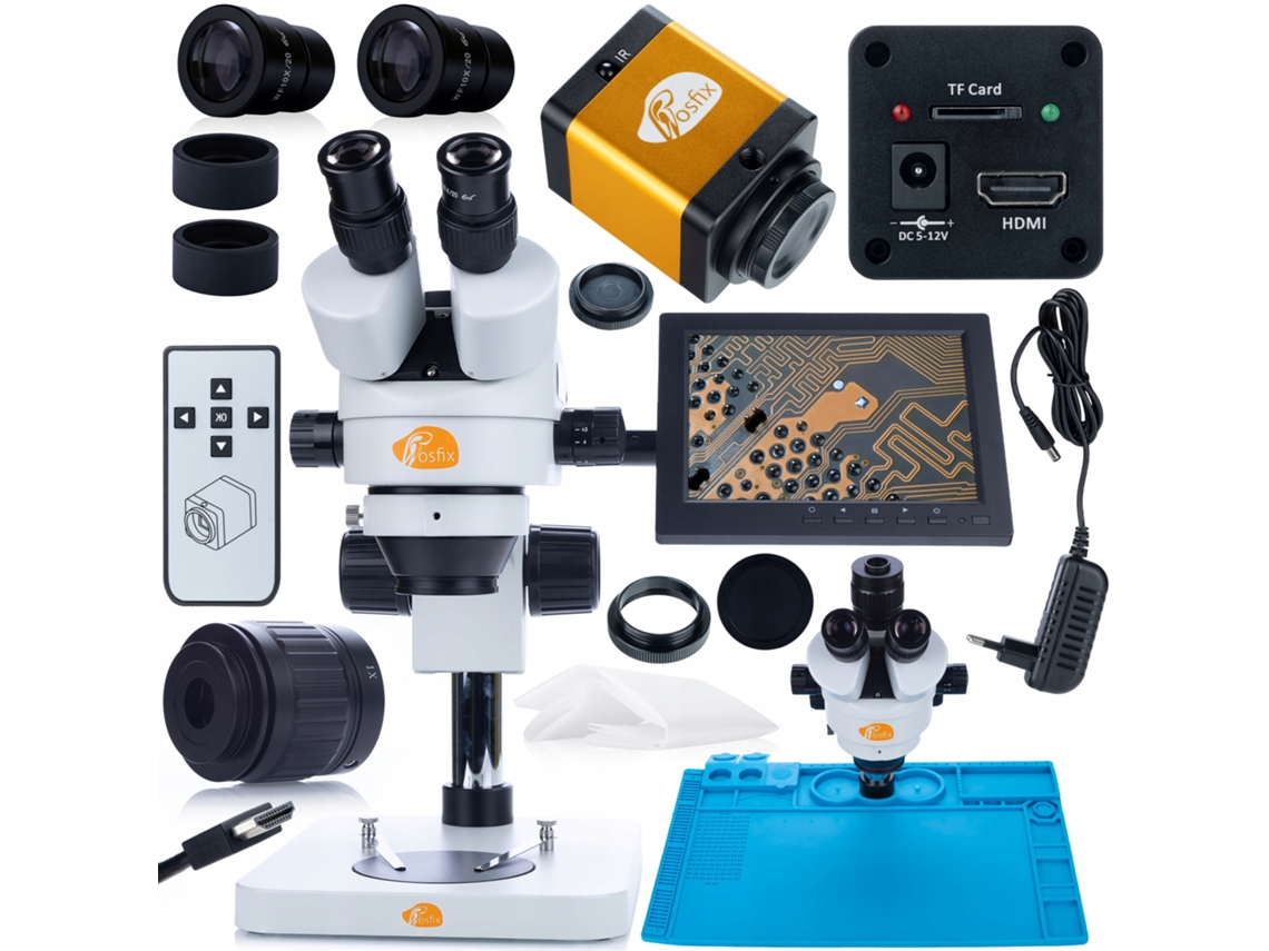 Microscopio Mercury Pro – Cámara de 12 MP, pantalla de 8'' | Zoom de 7x a 45x | Uso profesional