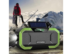 Coluna 6 Colors Multifunctional BluetoothRadio Solar Hand Crank Dynamo Powered Ipx6 Weather Radio