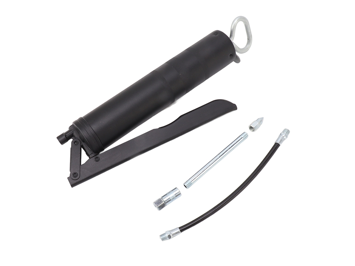 Conector de grasa de alta presión de 400 cc para uso intensivo con manguera.