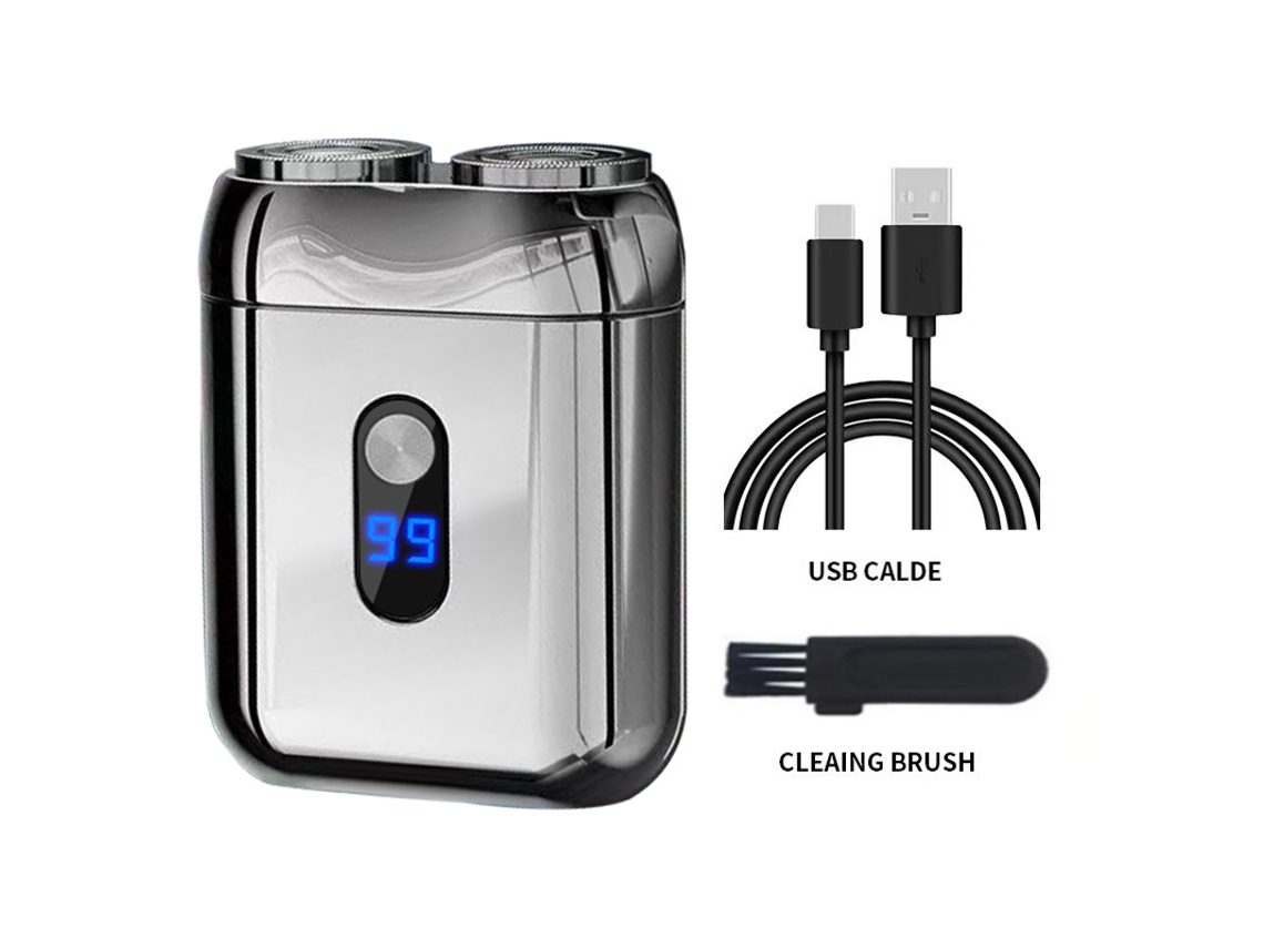 Afeitadora Eléctrica Portátil Para Coche, 8000rpm, Pantalla Digital, Recargable Usb (power Bank/pc/coche), Ideal Para Viajes Y Uso Diario
