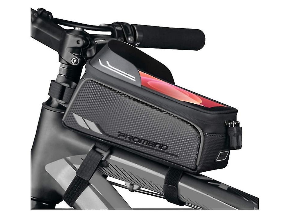 Bolsa para cuadro de bicicleta, soporte impermeable para teléfono, bolsa para teléfono con pantalla táctil, visera solar de YEMAESRE