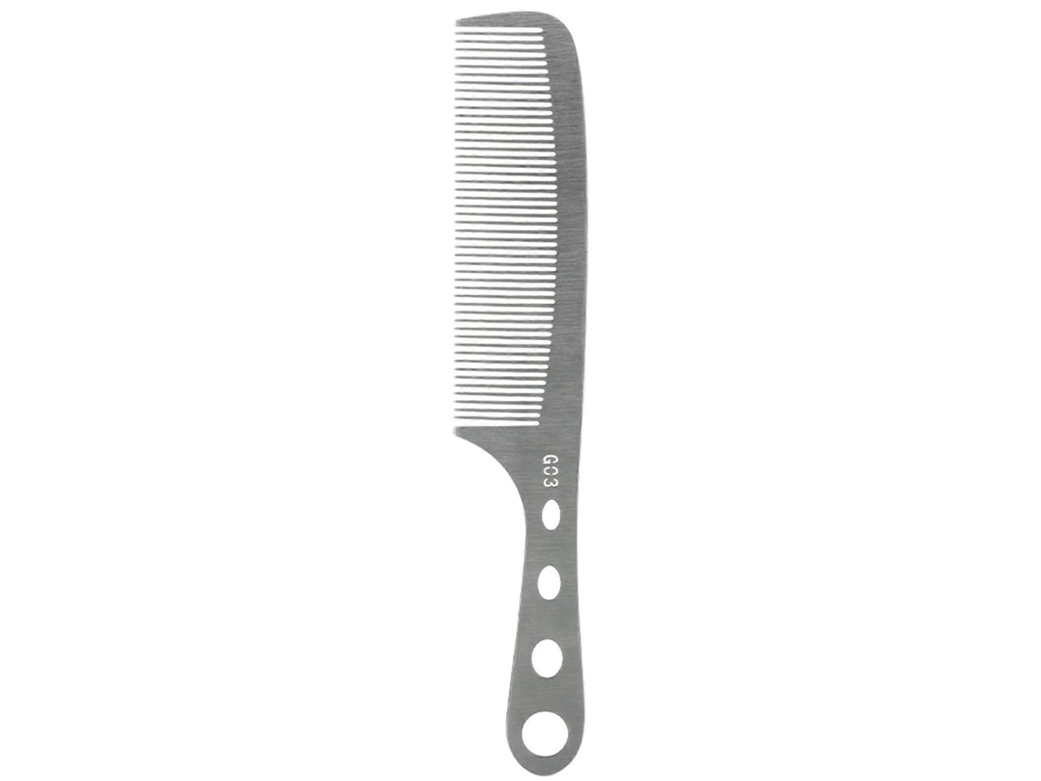 Peines con mango de acero al carbono, fáciles de usar, profesionales para peinar y cortar el cabello.