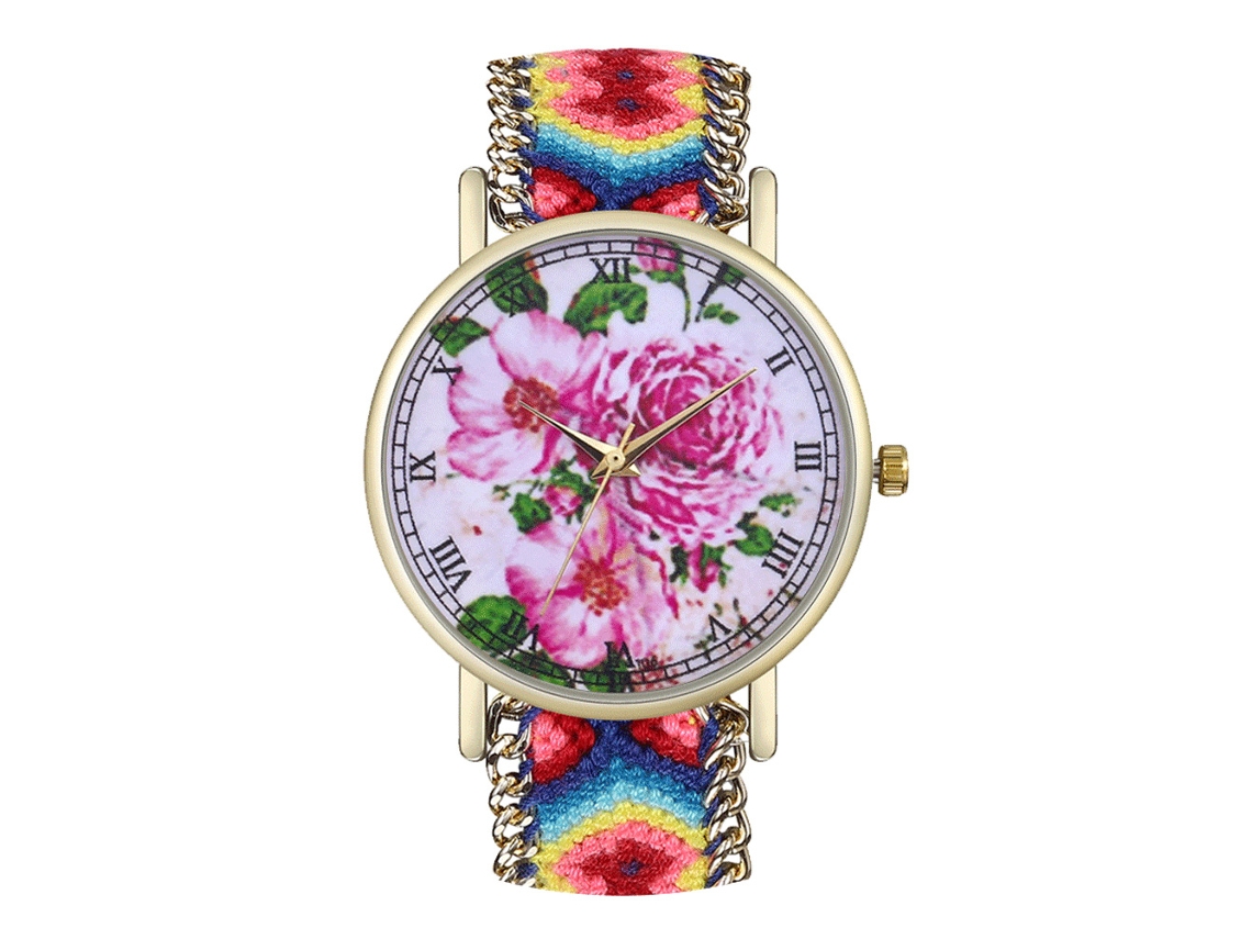 Reloj De Pulsera Informal De Moda Con Correa De Cordón De Lana Para Mujer - Cuarzo T06-fg