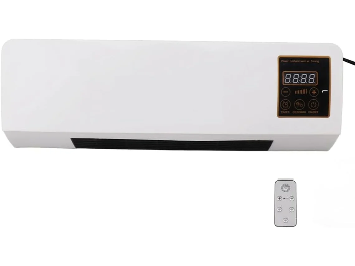 Ventilador, Enfriador De Aire Montado En La Pared, Ventilador De Calentador Pequeño Con Visualización Digital, Control