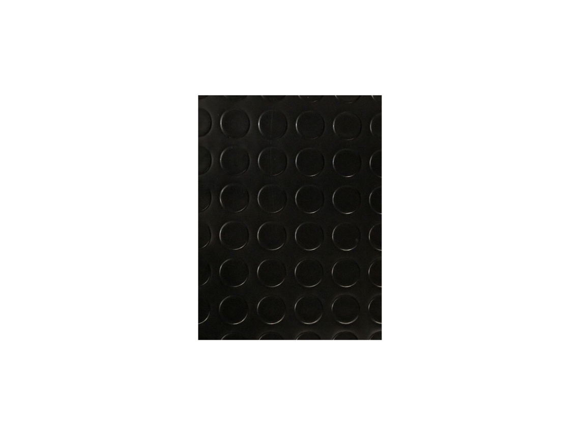 Suelo Vinílico Pvc Circulos Negro 2x25 Metros