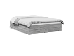 Maison Exclusive - Cama Con Cajones Madera Ingeniería Gris Sonoma 150x200 Cm