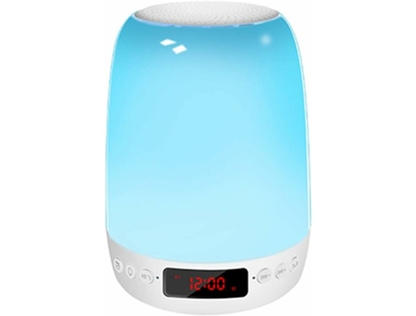 Reloj despertador con luz Bluetooth, lámpara de mesa, despertador nocturno con ruido blanco para fiesta, dormitorio, pantalla extragrave, altavoz i...