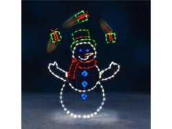 Guirnalda de luces navideñas animadas para decoración de jardín