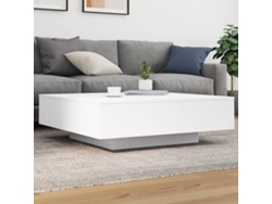 Mesa de centro 100x100x31 cm, derivados de madera, color blanco, DKD HOME DECOR