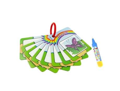 Tarjetas de dibujo de agua mágica libro para colorear con bolígrafo de agua pintura tablero de dibujo juguetes educativos para regalo de niños - co...