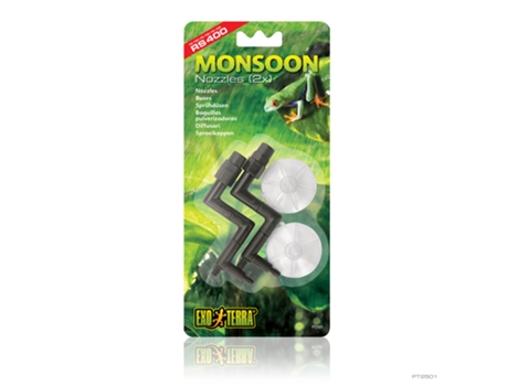 Boquillas Salida/Ventosa de sistema de niebla Monsoon EXO TERRA, 2 uds