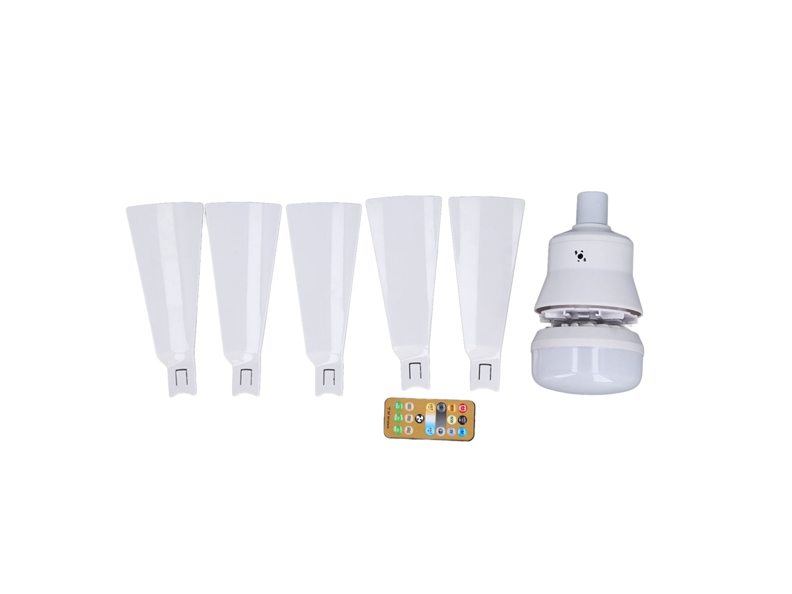 Yncm2026-ventilador De Techo Con Luz 15.7in Tornillo Base E26 Regulable Con Control Remoto Para Garaje Baño Dormitorio Cocina Blanco