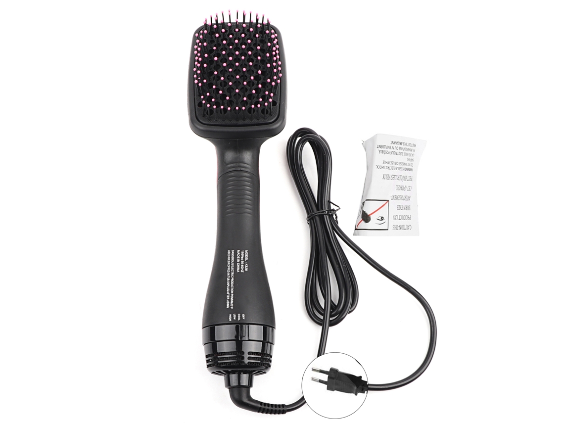 Secador De Pelo Profesional 1000w Con Aire Caliente Y Frío, Cepillo Alisador Y Rizador Multifuncional