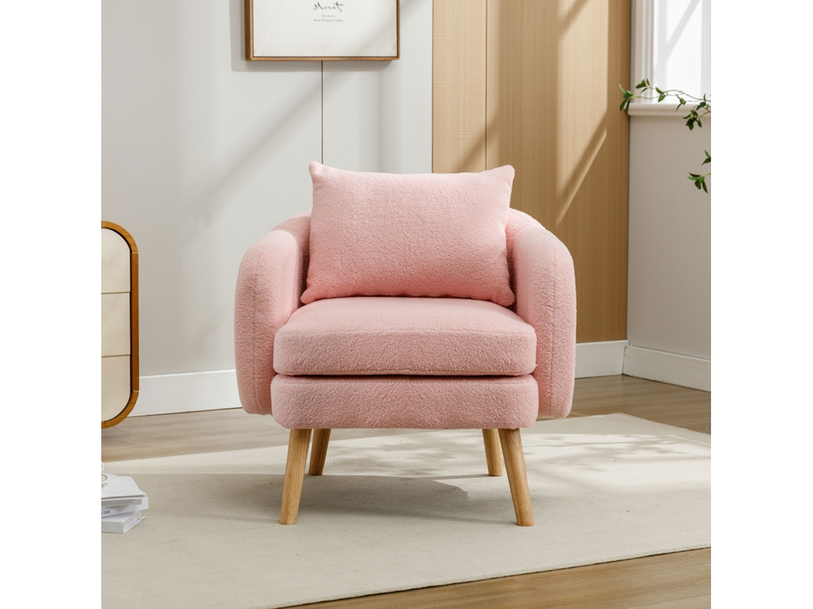 Sillón Individual Moderno De Terciopelo Con Cojines