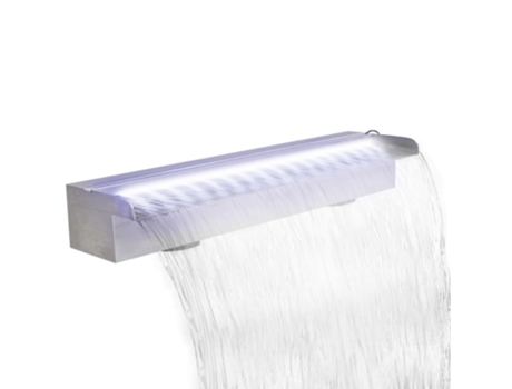 Lavabo MAISON ExCLUSIVE Fuente Cascada Rectangular Led Para Piscina Acero Inoxidable 60 cm