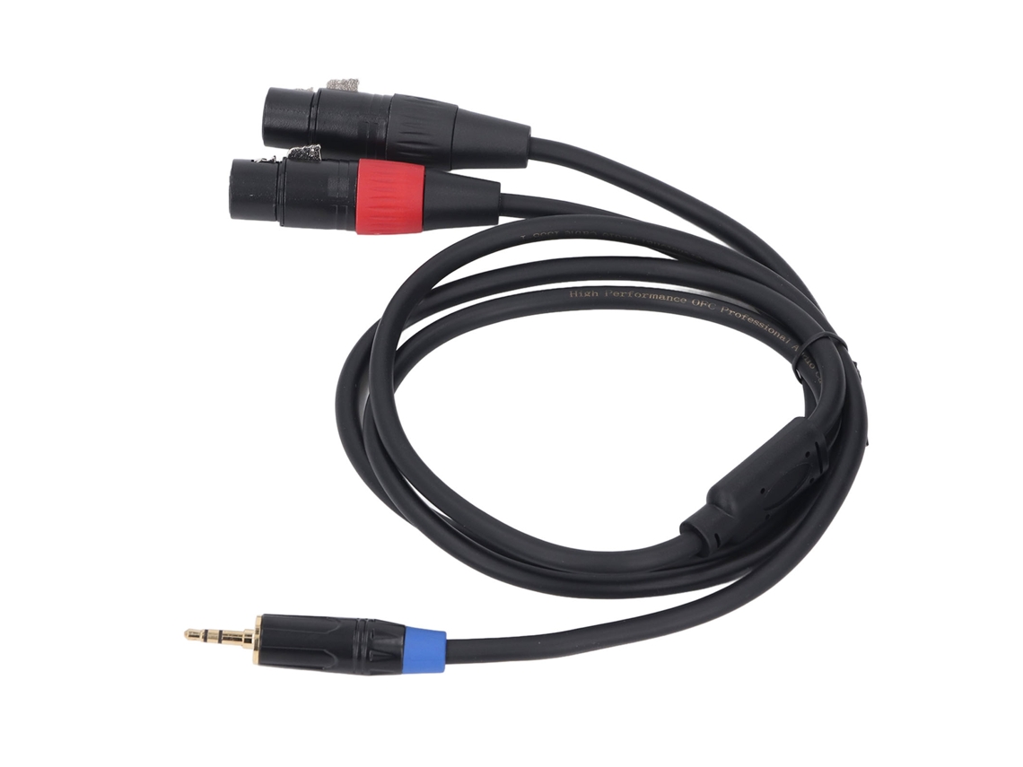 Cabo Divisor Y Xlr Fêmea Duplo Para 3.5mm Estéreo 3m/9.8ft Para Mixer Cd Player Microfone